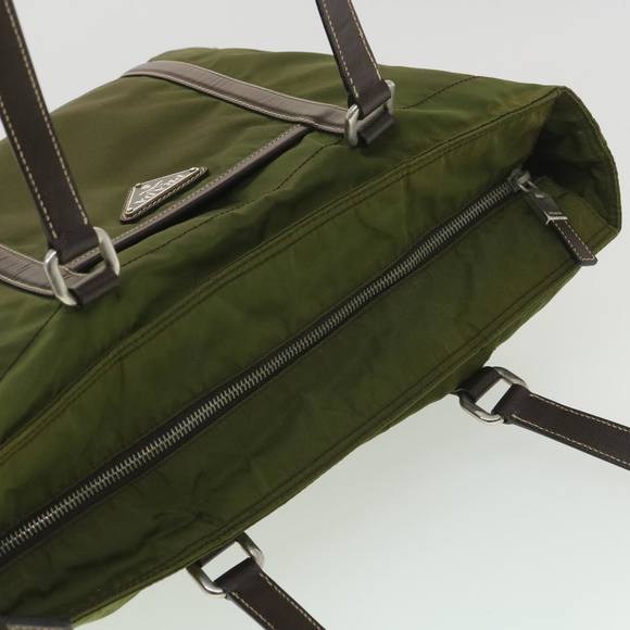 PRADA Tote Bag Nylon Khaki Auth bs4609 - Picture 6 of 16